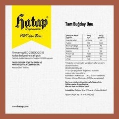 (1 Kg x 12 Adet) Tam Buğday Unu