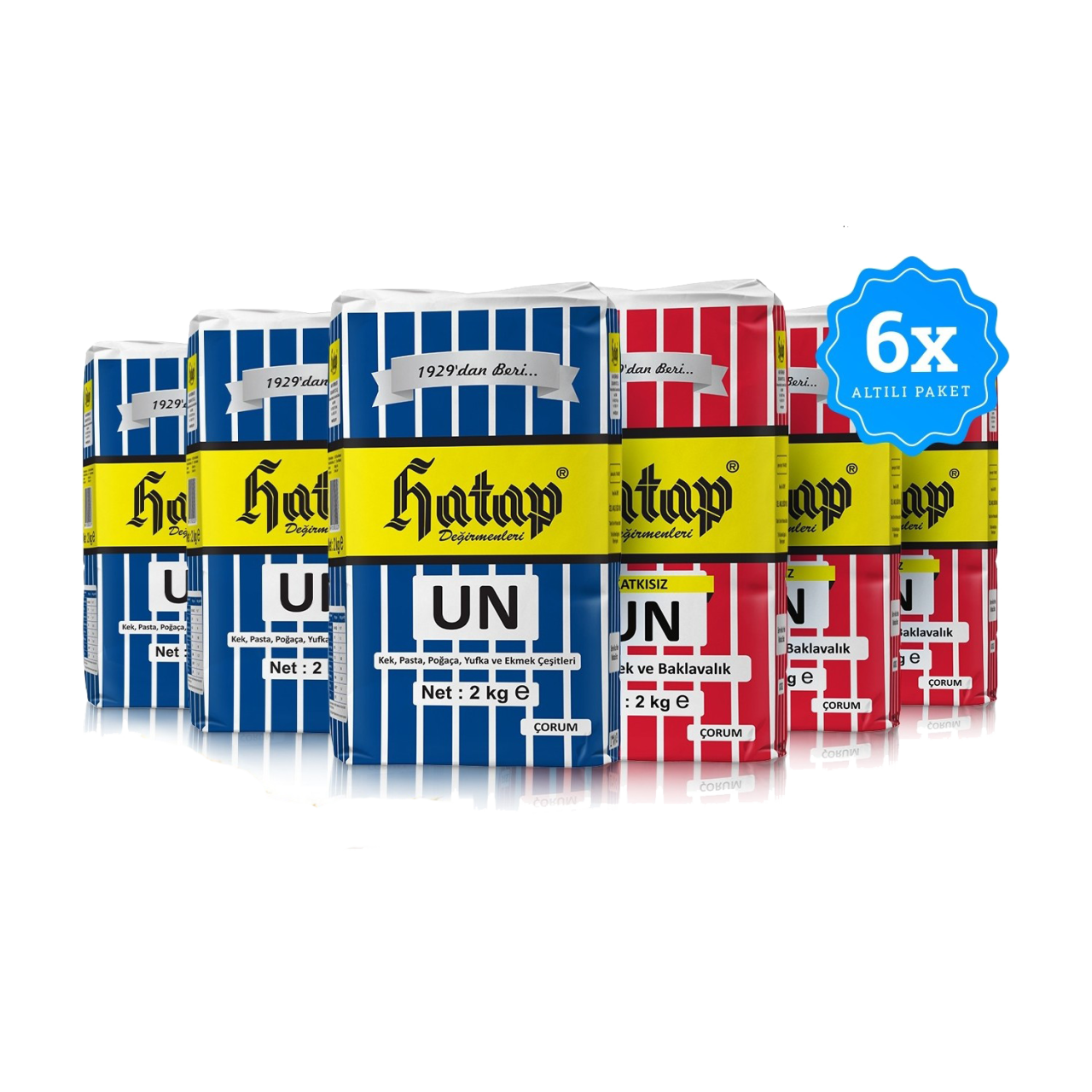 Lüks Un (2 Kg x 3 Adet) - Çok Amaçlı Un (2 Kg x 3 Adet)