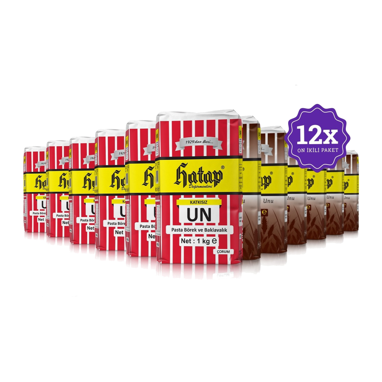 Lüks Un (1 Kg x 6 Adet) - Tam Buğday Unu (1 Kg x 6 Adet)