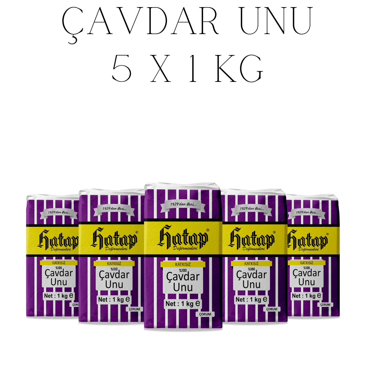 (1 Kg x 5 Adet) Çavdar Unu