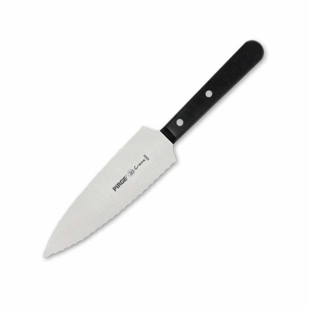 Pirge Creme Pasta Servis Bıçağı Çift Dişli 18cm