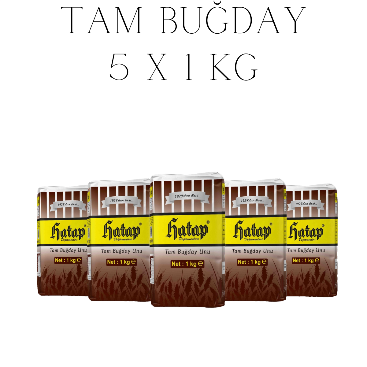 ( 5 x 1 Kg ) Tam Buğday Unu
