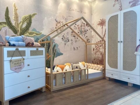 Sorbe Montessori Karyolalı Souffle Masif Oda Takımı