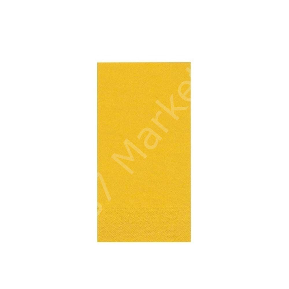 Sarı Lüks Peçete 33x33 Cm 1/8 Garson Katlama (1200'lü Koli)