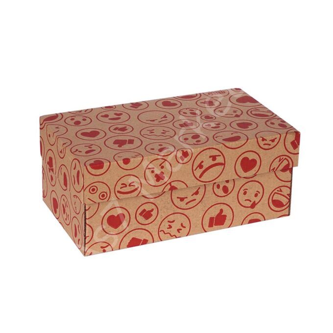 Emoji Baskılı Hamburger Kutusu 24x14x10 cm (100'lü Paket)