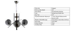 3LÜ ELEGANT KROM - FÜME GLOBE(TOP) CAM