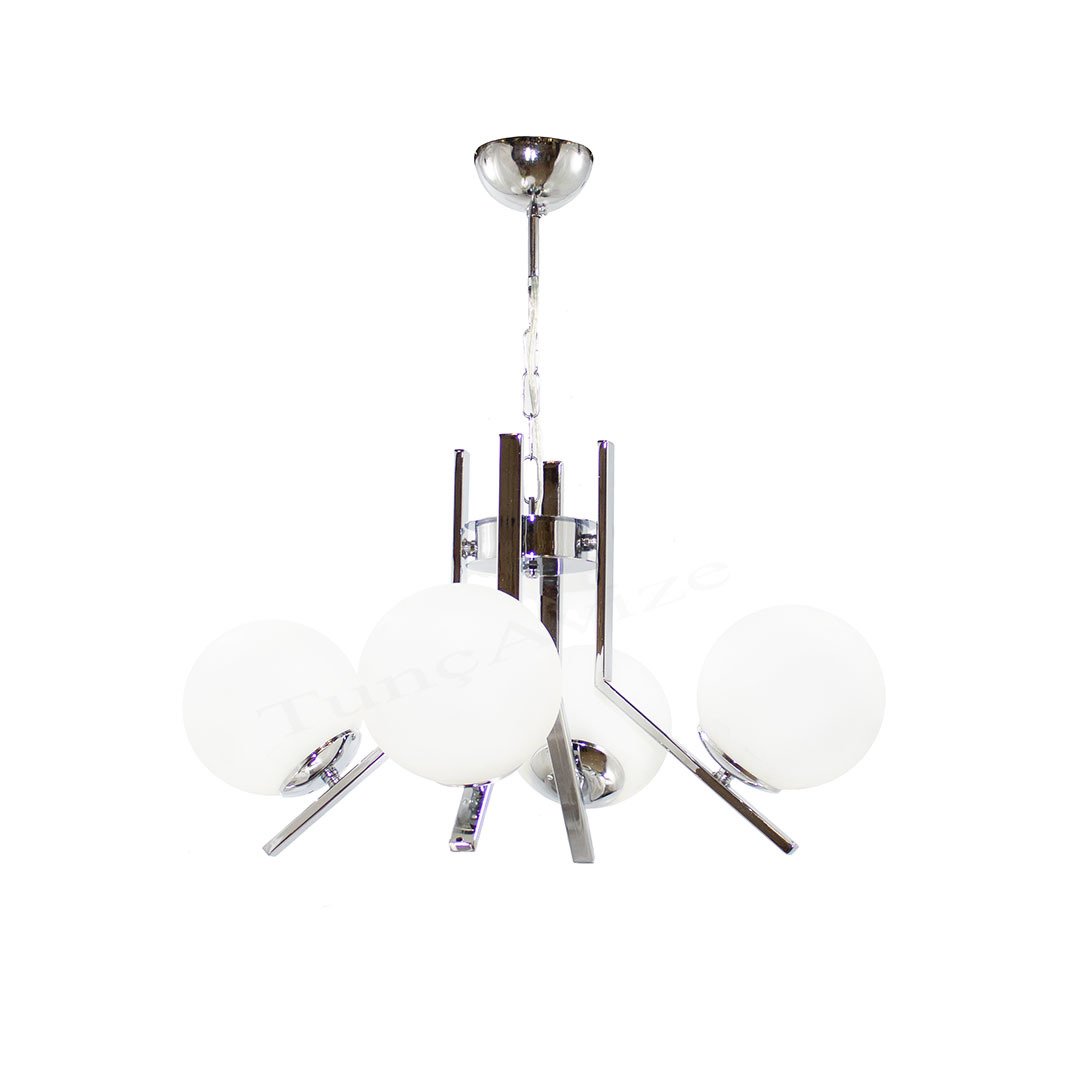 4LÜ ELEGANT KROM - BEYAZ GLOBE(TOP) CAM
