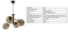 DAL 4LÜ ESKİTME - BAL GLOBE(TOP) CAM