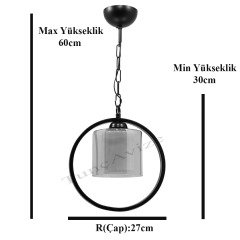 DAİRE TEKLİ SİYAH - BAL ÇİFT CAM