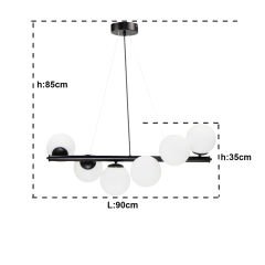 BURGU 6LI SİYAH - BEYAZ GLOBE (TOP CAM