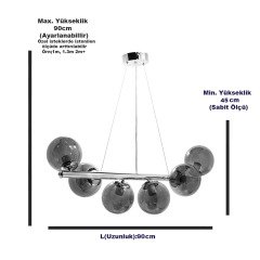 BURGU 6LI SİYAH - BAL GLOBE (TOP) CAM