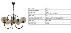 ORLEON SİYAH - BAL GLOBE TOP CAM