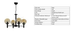 4lü Pipo Siyah - Bal Globe(Top) Cam
