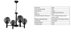 4lü Pipo Siyah - Füme Globe(Top) Cam
