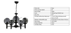 5li Pipo Siyah - Füme Globe(Top) Cam