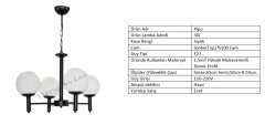 4lü Pipo Siyah - Beyaz Globe(Top) Cam