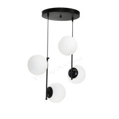 4LÜ ÇUBUK SARKIT SİYAH  - FÜME GLOBE(TOP) CAM