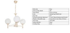 3lü Pipo Krem - Beyaz Globe(Top) Cam