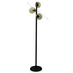 3LÜ BURGU SİYAH LAMBADER - FÜME GLOBE(TOP) CAM