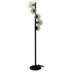3LÜ BURGU SİYAH LAMBADER - FÜME GLOBE(TOP) CAM