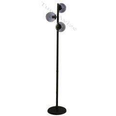3LÜ BURGU SİYAH LAMBADER - FÜME GLOBE(TOP) CAM