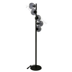 3LÜ BURGU SİYAH LAMBADER - FÜME GLOBE(TOP) CAM
