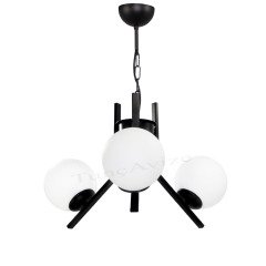 3LÜ ELEGANT SİYAH - BEYAZ GLOBE(TOP) CAM
