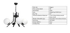 4LÜ ELEGANT SİYAH - BEYAZ GLOBE(TOP) CAM