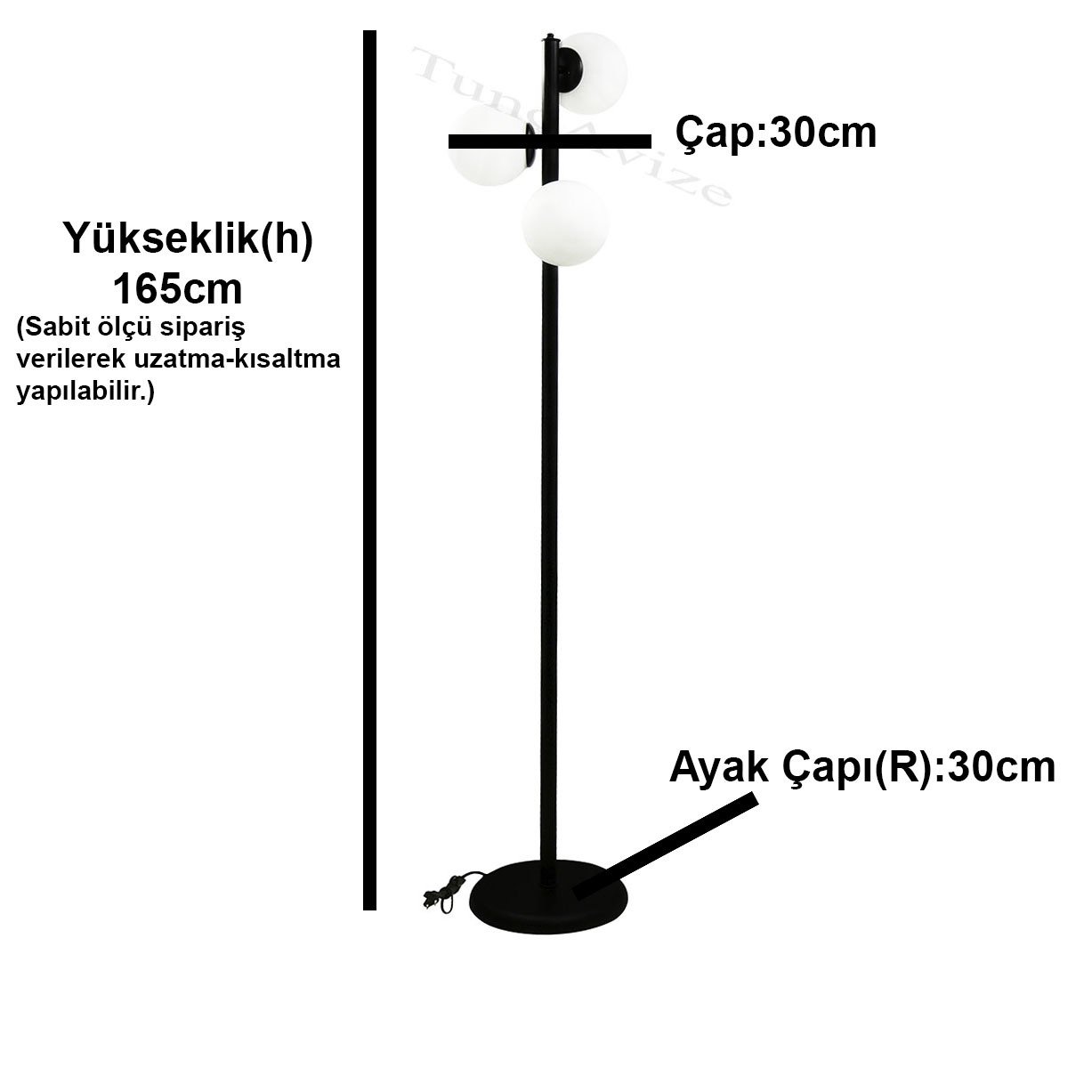 3LÜ BURGU ESKİTME LAMBADER - BAL GLOBE(TOP) CAM