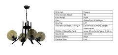 4LÜ ELEGANT SİYAH - BAL GLOBE(TOP) CAM
