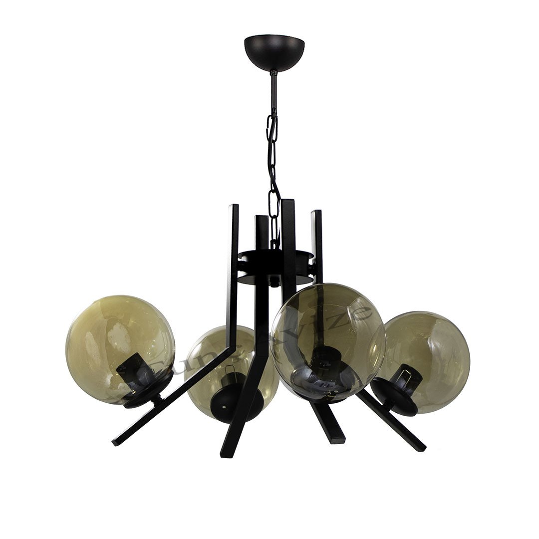 4LÜ ELEGANT SİYAH - BAL GLOBE(TOP) CAM