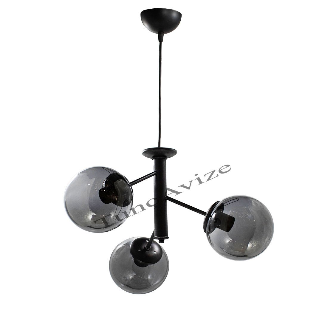 DAL 3LÜ SİYAH - FÜME GLOBE(TOP) CAM