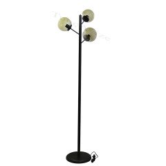 3LÜ DAL SİYAH LAMBADER - FÜME GLOBE(TOP) CAM