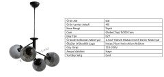 DAL 4LÜ SİYAH - FÜME GLOBE(TOP) CAM