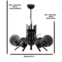 5Lİ ELEGANT KREM - BAL GLOBE(TOP) CAM