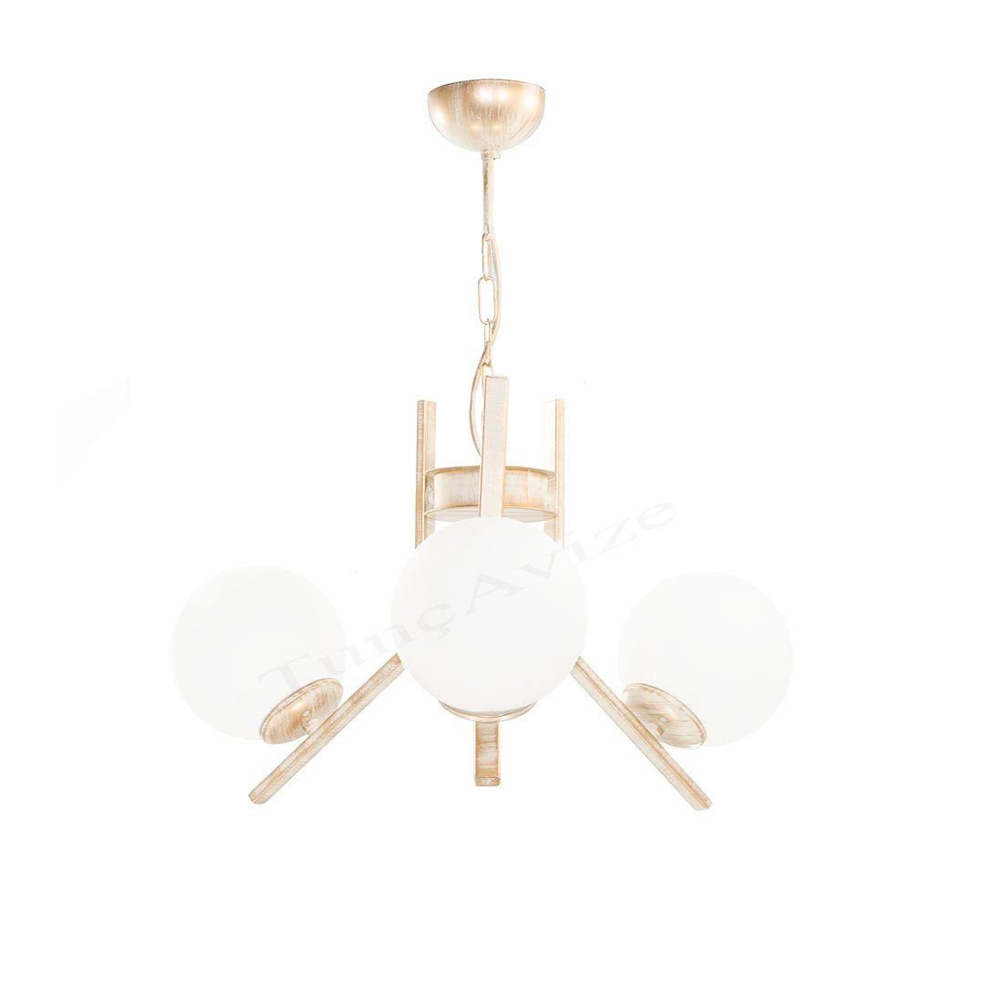 3LÜ ELEGANT KREM - BEYAZ GLOBE(TOP) CAM