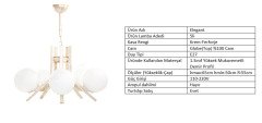 5Lİ ELEGANT KREM - BEYAZ GLOBE(TOP) CAM