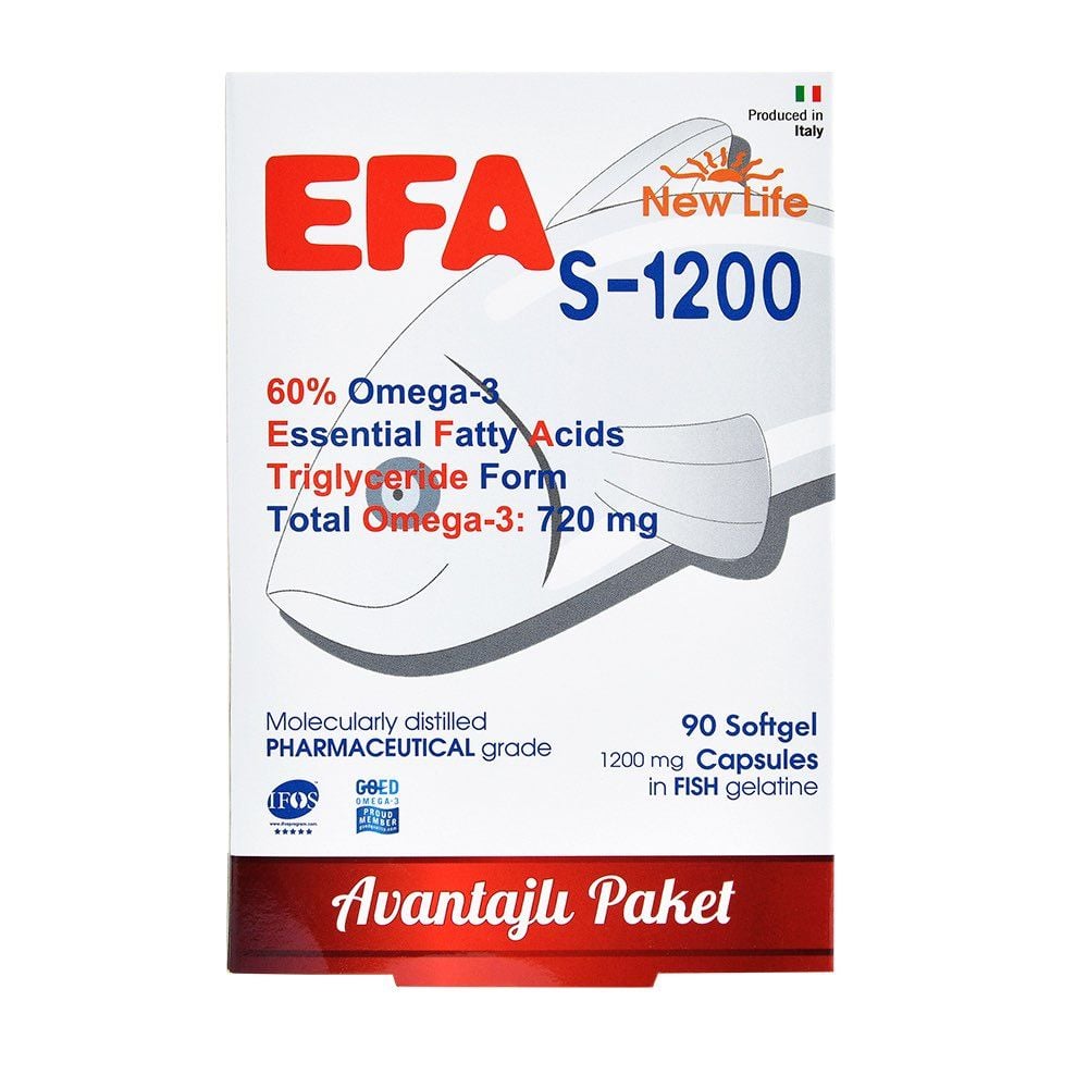 New Life EFA S-1200 Omega 3 (90 Kapsül)