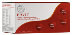 MFM Ervit - 30 Saşe (L-Arjinin, Taurin, Multivitamin ve Multimineral İçeren Takviye Edici Gıda)