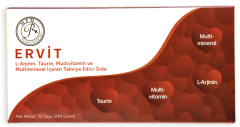 MFM Ervit - 30 Saşe (L-Arjinin, Taurin, Multivitamin ve Multimineral İçeren Takviye Edici Gıda)