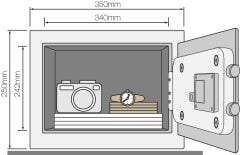 YALE YSV/250/DB2 Elektronik Şifreli Ve Anahtarlı Çelik Kasa