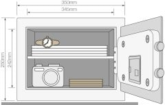 YALE YSFB/250/EB1 Parmak İzli Elektronik Şifreli Orta Boy Kollu Çelik Kasa