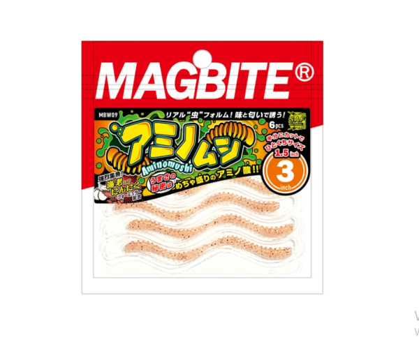 Magbite Aminomushi 3'' 76mm #07 Okiami Glow Kokulu Silikon Yem