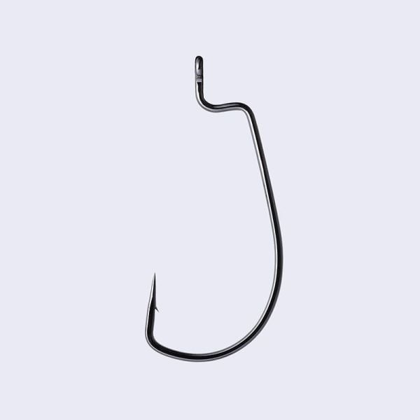 Vanfook Offset Hook Worm-55B Flat #1/0 NS Black