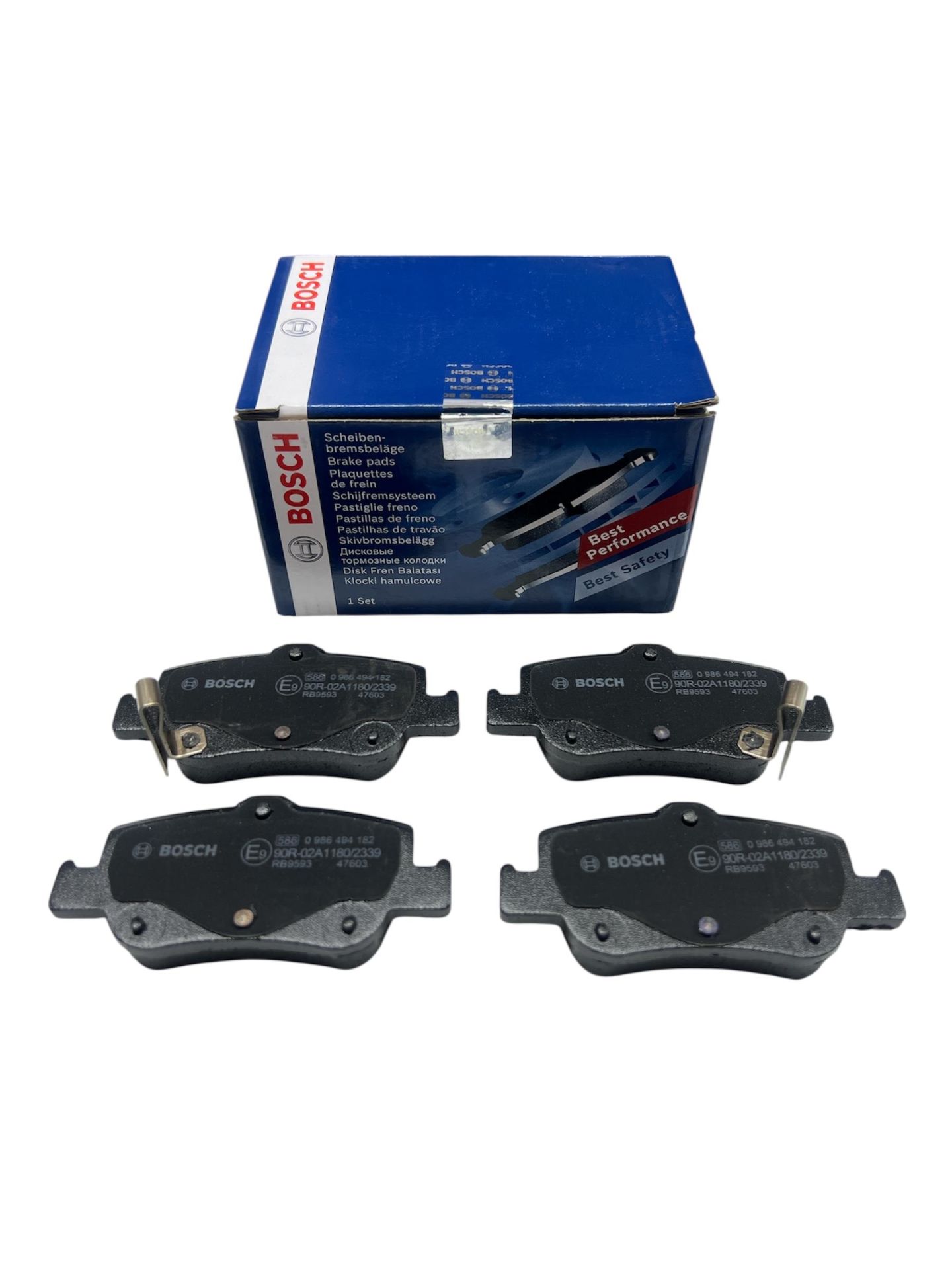 ARKA FREN BALATASI/TOYOTA COROLLA 1.4 D4D 07-12 COROLLA 1.4 D4D 1.6 13-19 AURIS 07-19 BENZINLI+DIZEL/986494182