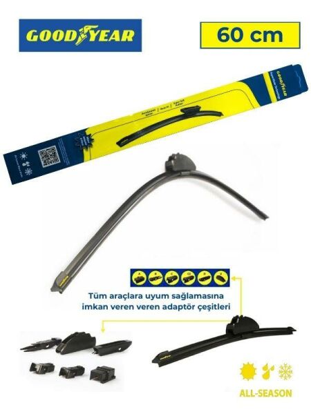 AERODYNAMİC CAM SİLECEĞİ 8 APARATLI UNIVERSAL 60 CM