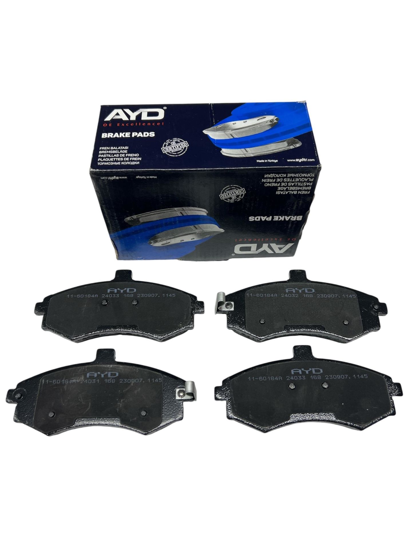 ÖN FREN BALATASI / HYUNDAI ELANTRA 01-03-GETZ 08- DİZEL/58101-2DA31-60184A