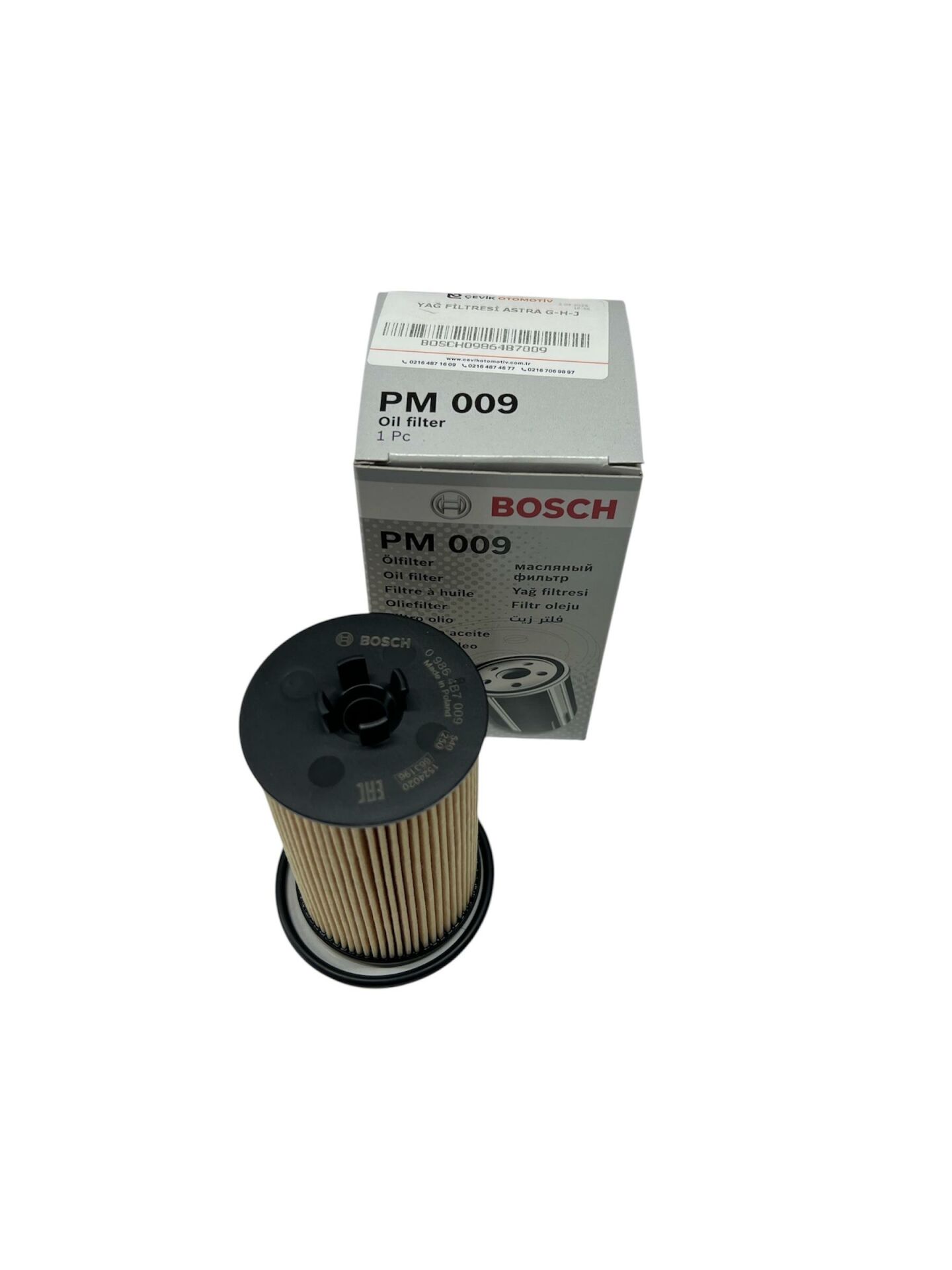YAĞ FİLTRESİ / OPEL ASTRA J-G-H-CORSA B-C-D/650172-09864B7009