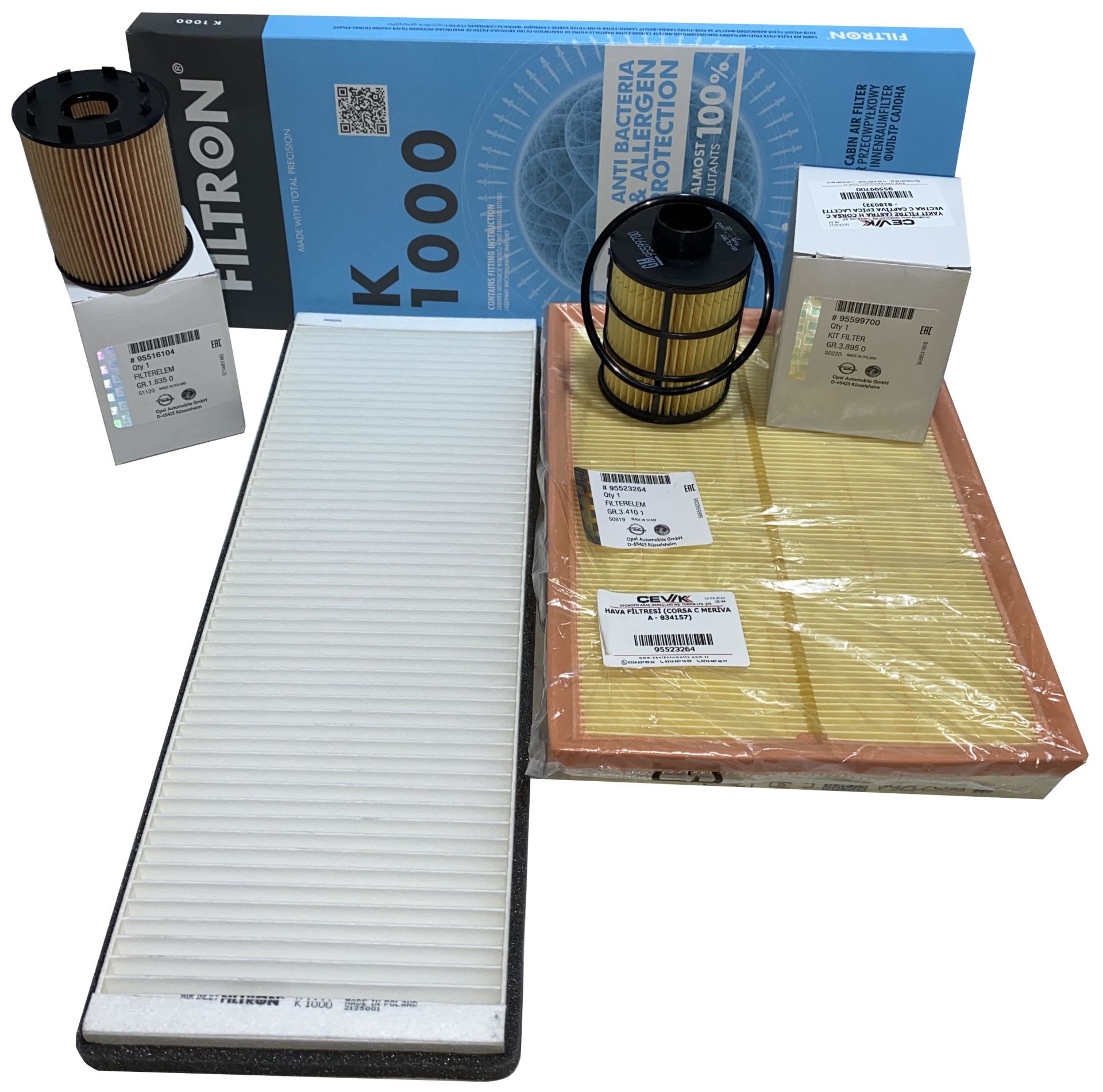 OPEL COMBO C 1.3 DİZEL BAKIM SET (YAĞ FİLTRE TIRNAKLI)