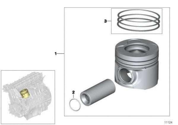 PİSTON 84.50MM / BMW E60-E61-E81-E82-E83-E87-E88-E90-E91 / 8770246050
